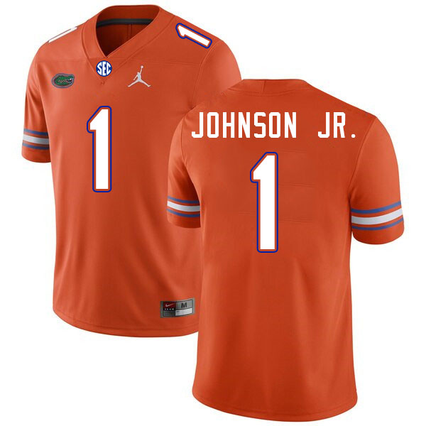 Men #1 Montrell Johnson Jr. Florida Gators College Football Jerseys Stitched-Orange